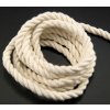 Točená šnúra - bavlnená - smotanová - priemer 0,6 cm