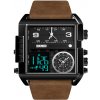 SKMEI 1391 duálny hodinky 3 times Black Hnedé