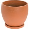 J142 KVETINÁČ +MISKA BELLE METAL ANTIK BRONZOVÁ 55x43,5CM XL