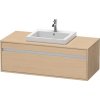 Duravit Ketho skrinka 120x55x42.6 cm závesná kúpeľňová skrinka pod umývadlo dub KT679603030