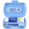 CURAPROX Kids travel set modrý (1x zubná kefka, 2x medzizubná kefka CPS, 1x zubná pasta mäta 6+ 10 ml, 1x nálepka) 1x1 set