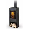 Romotop TALA N 06 čierny plech, rovné sklo 7,7kw teplovzdušné krbové kachle
