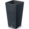 PROSPERPLAST Kvetináč FURU SQUARE 29,5cm antracit