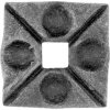PSG Rozeta pre kovaný plot, bránu, zábradlie a mreže 44.001, 50x50 x 6 mm, otvor 12x12 mm