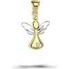 Lillian Vassago Prívesok Anjelik s diamantom z kombinovaného zlata LLV66-GP189WYD
