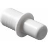 Zásuvná podpera pre police s prírubou 5/6 mm biela