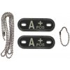 MFH Dog-Tags psie štítky A POS 3D PVC čierne