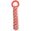 hračka pre psa hrubý lanový uzol s kruhom oranžový30 cm Aquanova