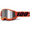 100% ACCURI 2 Goggle - Neon/Orange - Mirror Silver Flash Lens