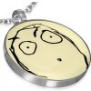 Šperky eshop - Prívesok MEME FACE - SURPRISED OPEN MOUTH AA27.27