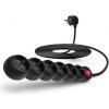CONNECT IT prodlužovací kabel 230 V, 6 zásuvek, 3 m, s vypínačem (černý)