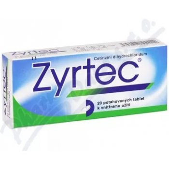 Zyrtec tbl.flm. 20 x 10 mg od 7,54 € - Heureka.sk