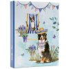 FANDY Snug 1, fotoalbum na 36 fotografií o rozmere 10x15cm, zasúvací, lepená väzba, modrý so psíkom