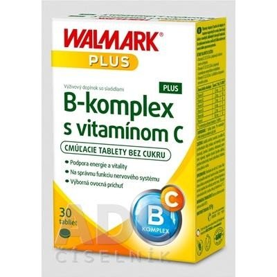 WALMARK B-komplex PLUS s vitamínom C tbl cmúľacie (inovovaný obal 2018) 1x30 ks