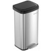 SONGMICS Odpadkový kôš 68 l nerezová oceľ čierna
