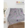 MKLozkoviny.sk Detská deka do postieľky mikroplyš Exclusive Motýliky sivé