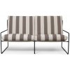 Ferm Living Pohovka Desert Stripe, 2-miestna – hnedá/čierna