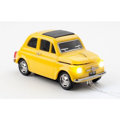 CLICK CAR MOUSE Fiat 500 Oldtimer Yellow (USB Wired) 660059