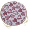 Bellatex Sedák DITA okrúhly hladký Čipkové srdce, 40 cm