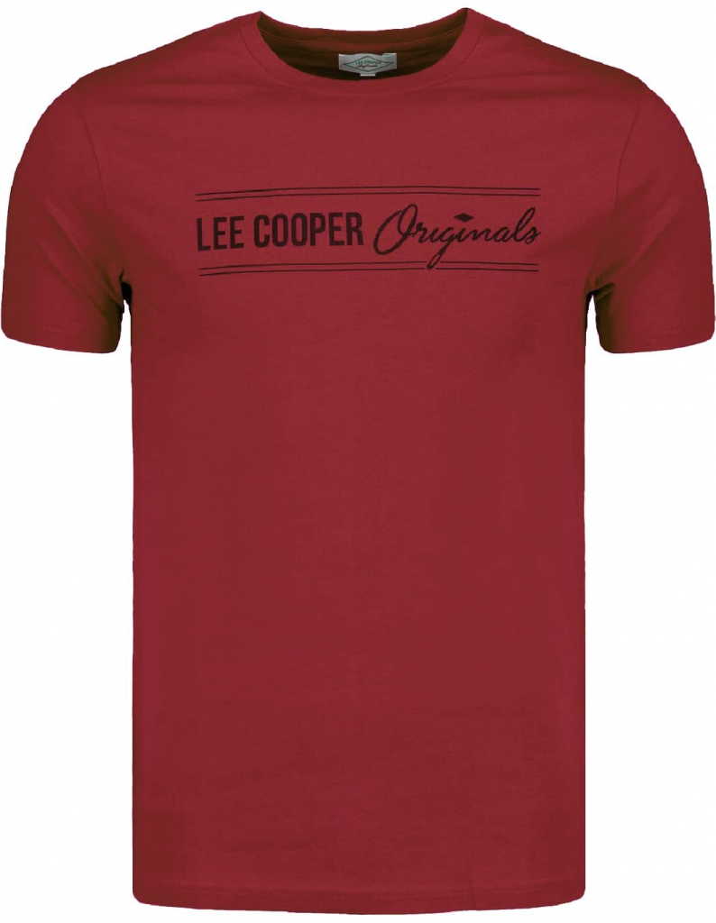 Lee Cooper pánske tričko tmavočervené