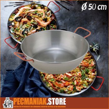 GARCIMA Oceľová hlboká panvica Paella WOK 50 cm od 26,89 € - Heureka.sk