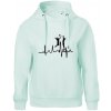 EKG volejbalistky - Oversized mikina dámská Moon - kratšia + širšia - XL ( Frost )