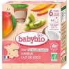 Babybio Pyré kiwi mango kokosové mlieko 4 x 90 g