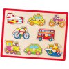 Dětské dřevěné puzzle s úchyty Viga Vozidla