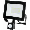 Vonkajší záhradný LED reflektor 30W 2505lm 6500K studený 120° so senzorom pohybu IP44 IK05 čierny MHC Kobi