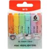 Zvýrazňovač M&G Mini So Many Cats PASTEL - sada 6 ks