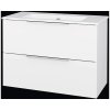 Kúpeľňová skrinka s umývadlom ELLA biela vysoko lesklá 78 x 55 x 39 cm 809300