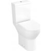 Kombinované WC VitrA S50 s hlbokým splachovaním a vyvýšeným splachovacím okrajom biele lesklé HygieneGlaze s WC sedadlom 9796B003-7200