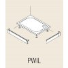 SanSwiss Marblemate - Hliníkový přední panel pro čtvercovou vaničku, L-panel, 2 strany, 1000 x 1000 mm - vanička aluchrom PWIL10010050