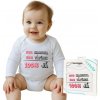 Body s potlačou New Baby 50% MAMIČKA + 50% Otecko - 100% JA ružové - darčekové balenie - 80 (9-12m)