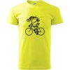 Cyklo kostra - Klasické pánske tričko vyššej gramáže - M ( Neonová žltá )