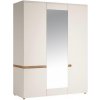 Kondela Lynatet Typ 22 so zrkadlom biela / dub sonoma truflový MDF 163.9 cm x 209.1 cm x 58.9 cm
