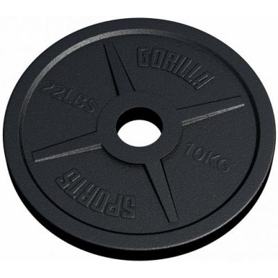 Gorilla Sports Záťažový kotúč 50/51 mm, liatina, 10 kg