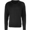 Premier Workwear Pánsky pletený sveter PR694 Black M