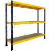 Trestles Nekonečný priemyselný regál 1800x2200x800, 3 police Farba: žltá a čierna