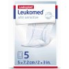 LEUKOPLAST LEUKOMED SKIN SENSITIVE textilné krytie s vankúšikom, náplasť sterilná, 5 x 7,2 cm 5 ks