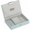 Krabička na šperky Stackers s malými bodkami s pokrievkou mini modro-sivá