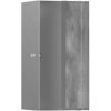 Hansgrohe XtraStoris Rock Zápustná polica s dvierkami na obkladačky 30x15x14 cm, brúsená nerezová oceľ 56088800