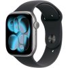 Apple Watch Series 11 42 mm Kozmický sivý hliník s čiernym športovým remienkom M/L MEQX4WF/A