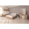 Tempo Kondela - Spálňový komplet (posteľ 160x200 cm), dub wotan/biela, GABRIELA NEW