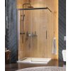 AQUATEK WELLNESS BLACK K2 110cm walk-in sprchový kút / sprchová stena samostatná s posuvným dielom, profil čierna mat, sklo číre, WELLNESSK2BLACK11062