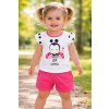 Miniworld 2dielny letný set - Lienka, ružový veľkosť: 68-74