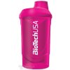 Šejker Wave cyklaménový priesvitný 600 ml - BioTech USA