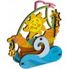 UGEARS Drevené vyfarbovacie 3D Puzzle - Sailboat