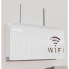 Nástenný stojan na router biely (Praktická nástenná polica na Wi-Fi router alebo switch pre úsporu miesta a čistý priestor)