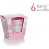 BARTEK Peony, sviečka v skle, 115g, doba horenia 30 hodín, 2 varianty Powder Pink